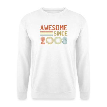 Design typographique rétro inspiré des années 2000 - Sweat-shirt Unisexe - blanc - Devant