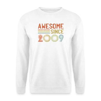 Retro 2009 Celebration Typography - Unisex Sweatshirt - white - Front