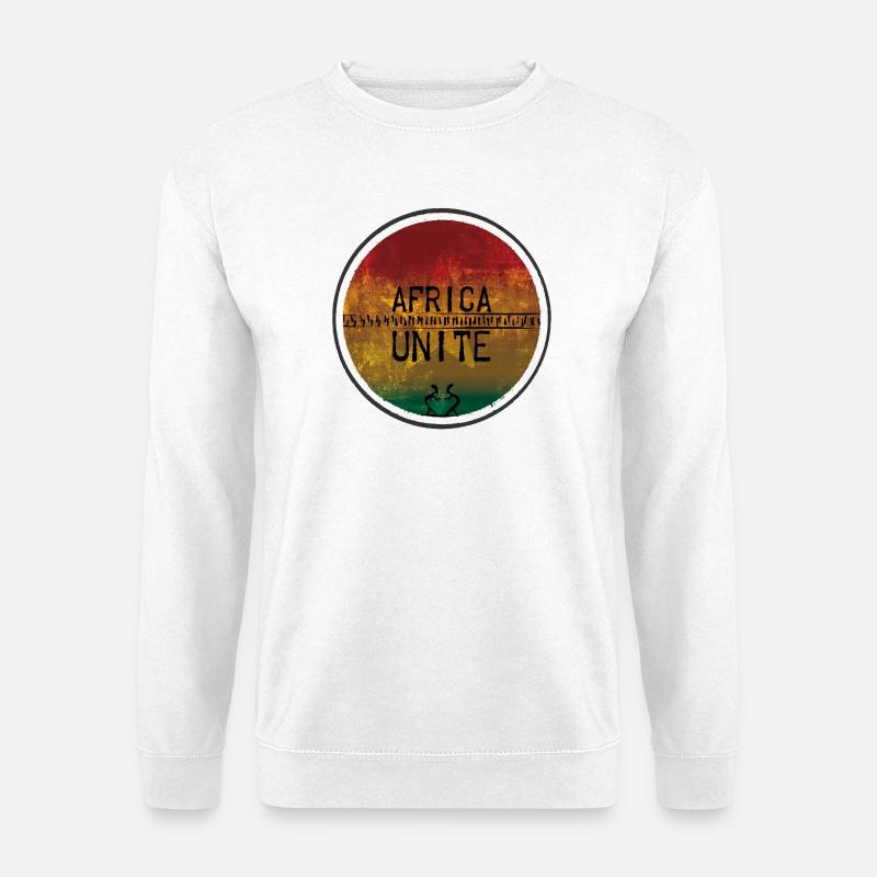 Africa Unite Reggae Ethno-Design - Unisex Pullover - Weiß