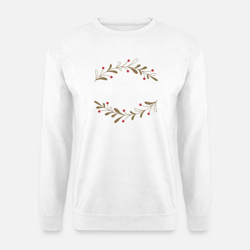 Filigraner Herbstlaubkranz - Unisex Pullover - Weiß