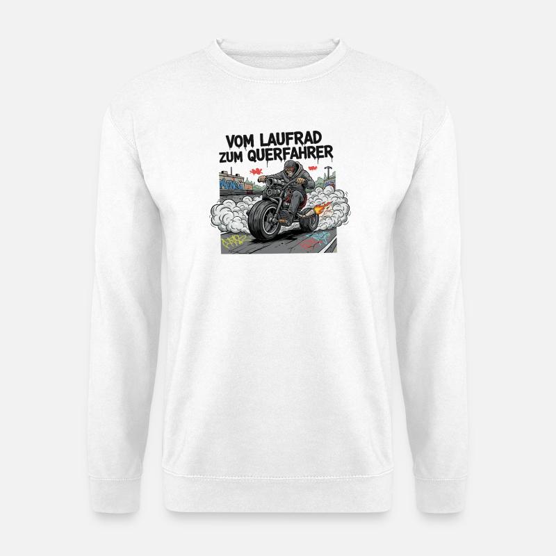 Vom Laufrad zum Querfahrer - Unisex Pullover - Weiß