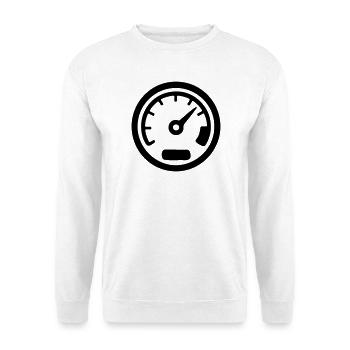 Indicateur de vitesse Kmh Icône de vitesse - Sweat-shirt Unisexe - blanc - Devant