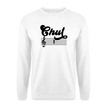Silence Music theory Humor Music Lessons - Unisex Sweatshirt - white - Front