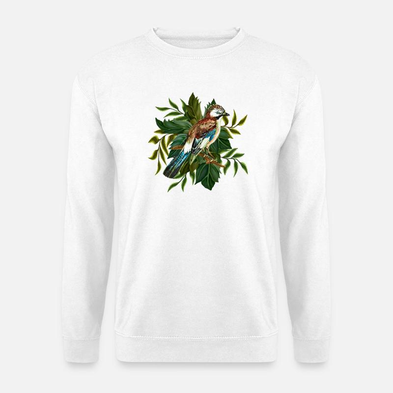 Bunter Vogel - Unisex Pullover - Weiß