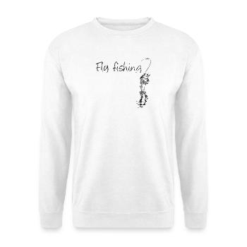 Fly fishing - Unisex Pullover - Weiß - Vorne
