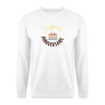 Joyeux anniversaire  - Sweat-shirt Unisexe - blanc - Devant