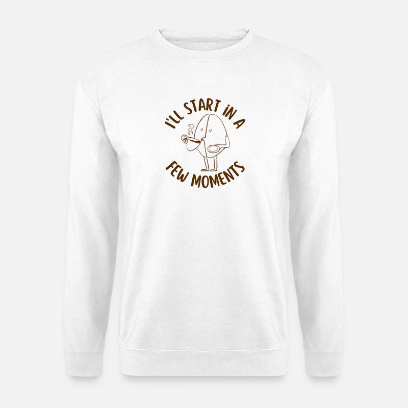 Kaffeesüchtig - Unisex Pullover - Weiß