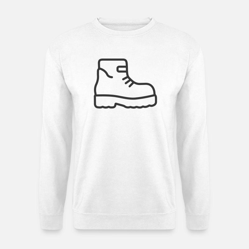 Wanderschuh-Symbol - Unisex Pullover - Weiß