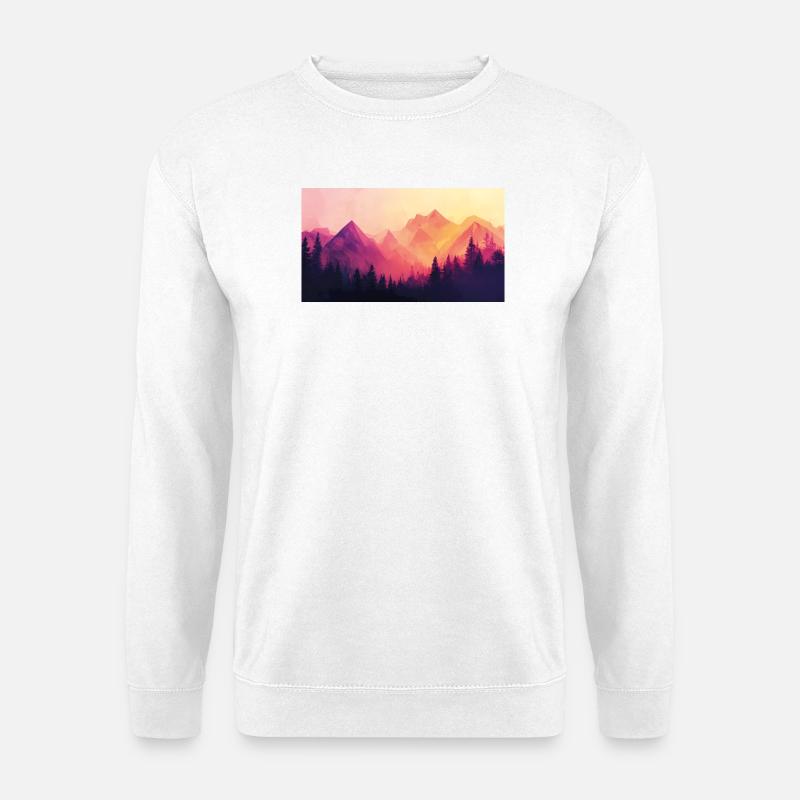 Wald Berge - Unisex Pullover - Weiß