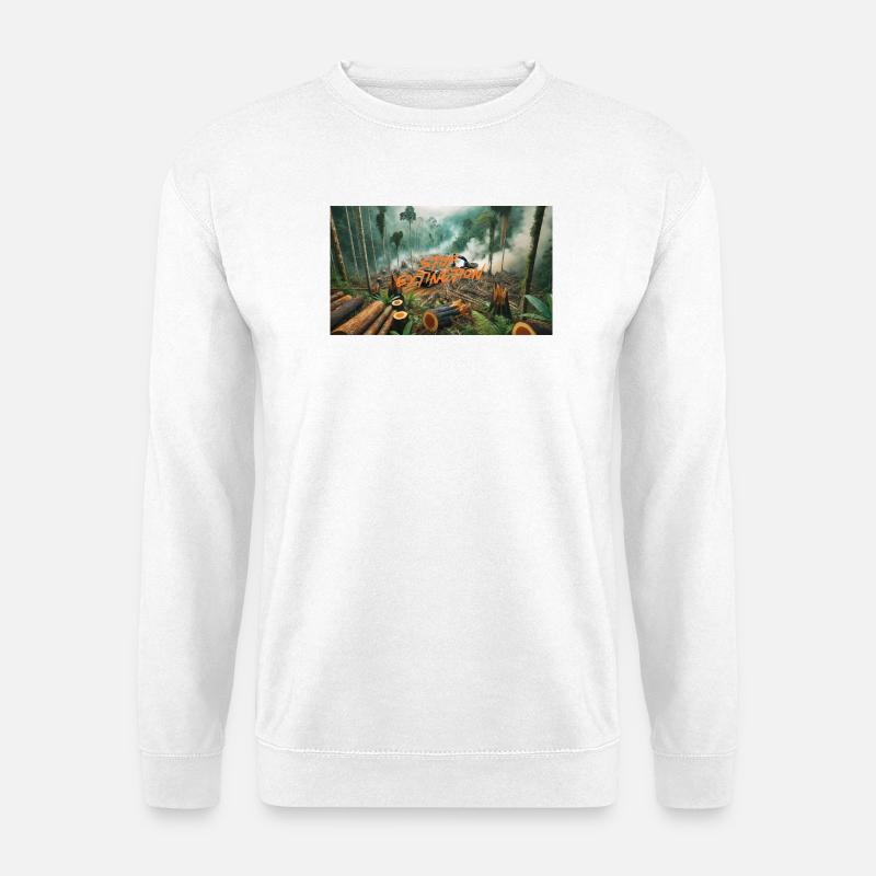 Stop Extinction: Forest Protection Design - Unisex Sweatshirt - white