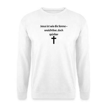 Minimalist crucifix illustration on skin - Unisex Sweatshirt - white - Front