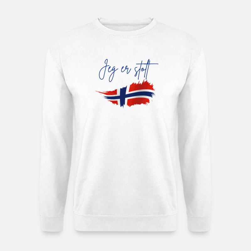 Norwegen - Unisex Pullover - Weiß