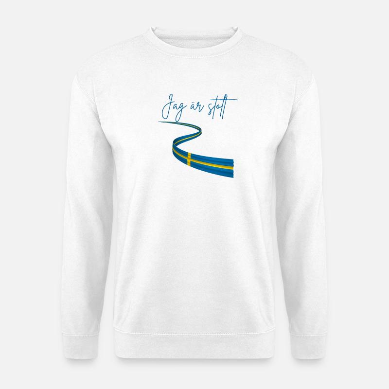 Schwedisch und stolz darauf - Unisex Pullover - Weiß