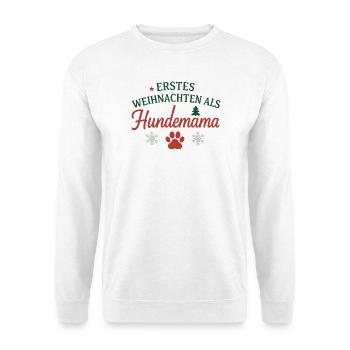 Tradition Noël Chien Maman Design - Sweat-shirt Unisexe - blanc - Devant