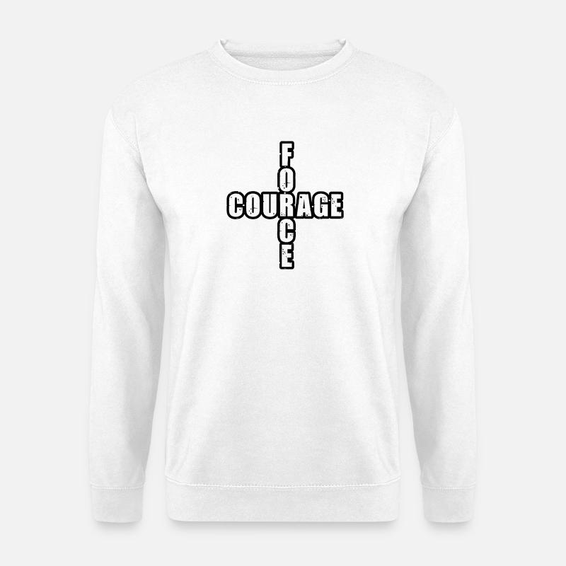 STÄRKE & MUT! - Unisex Pullover - Weiß