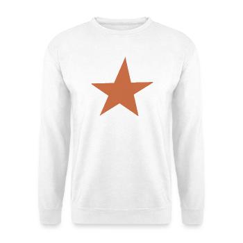 Design d’étoile orange - Sweat-shirt Unisexe - blanc - Devant
