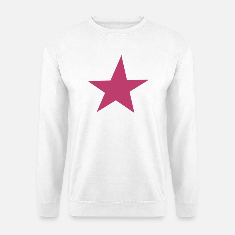 Pinke Sternenkunst auf Kleidung - Unisex Pullover - Weiß