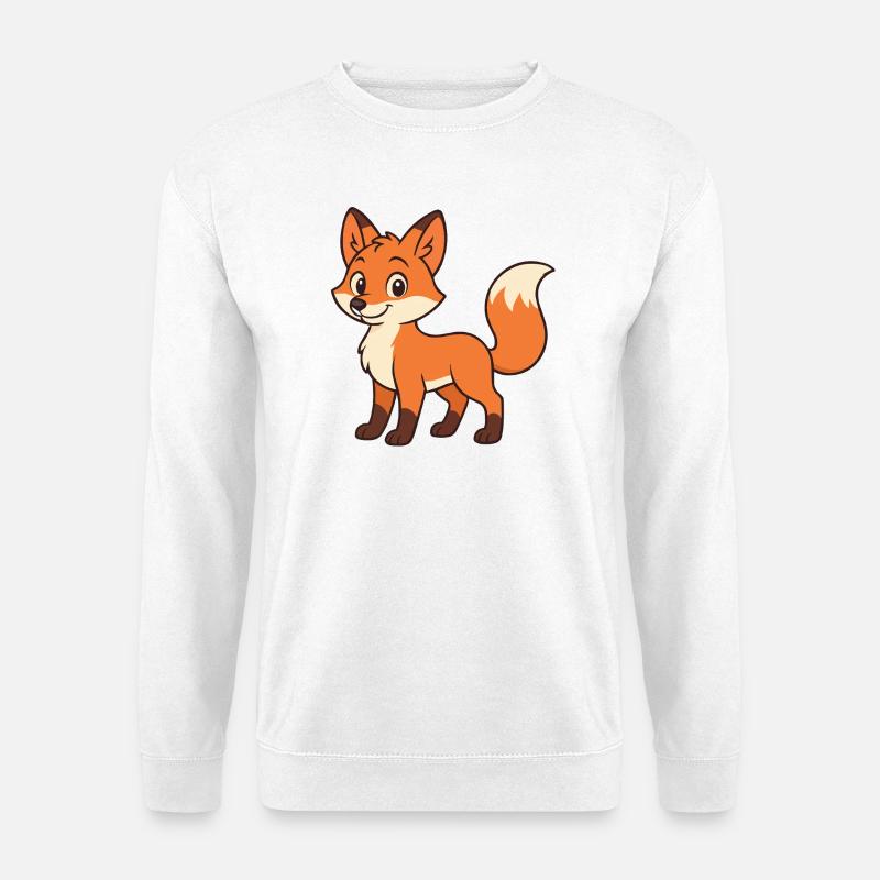 Niedlicher Cartoon-Fuchs für Kinderkleidung - Unisex Pullover - Weiß