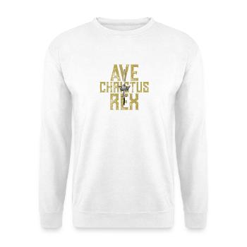 Ave Christus Rex Crown an Sword - Unisex Sweatshirt - white - Front