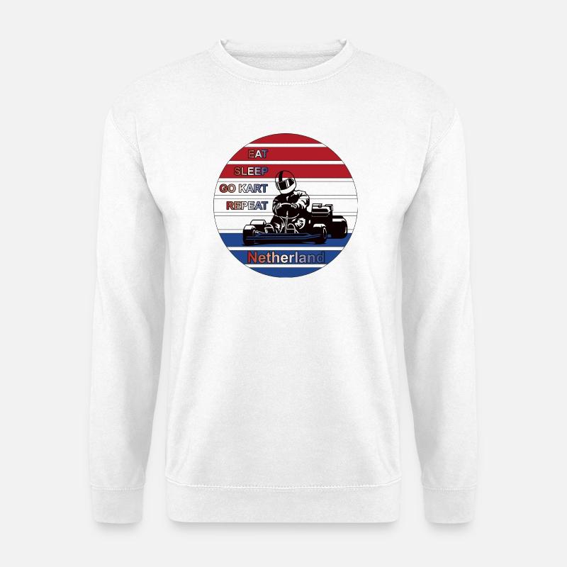 Kartfahrer Netherland Design - Unisex Pullover - Weiß