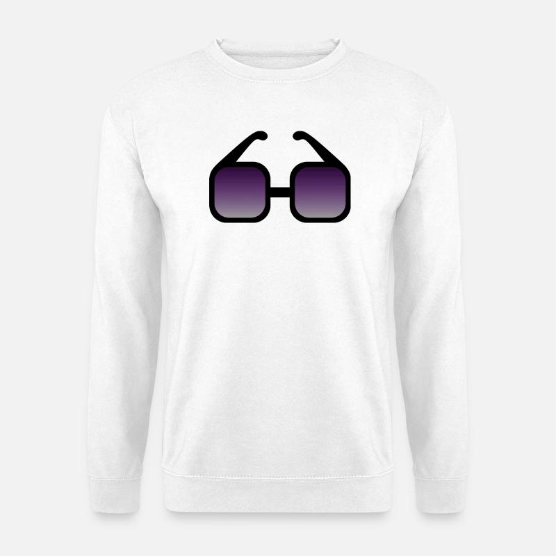 Schwarze Sonnenbrille mit Farbverlauf - Unisex Pullover - Weiß