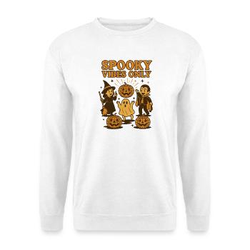 Halloween Spooky Vibes Only Kürbis Geist Hexe - Unisex Pullover - Weiß - Vorne