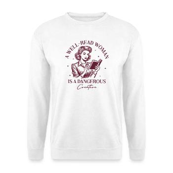 Lire Un dicton féministe bien lu - Sweat-shirt Unisexe - blanc - Devant