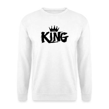 Lettrage King Graffiti - Sweat-shirt Unisexe - blanc - Devant