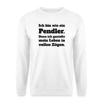 Commuters enjoy their lives to the fullest - Unisex Sweatshirt - white - Front