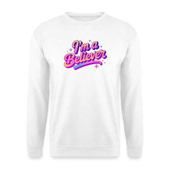Je suis un croyant Foi Disco Party Design - Sweat-shirt Unisexe - blanc - Devant