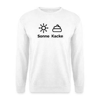 Sonne Kacke - Unisex Pullover - Weiß - Vorne