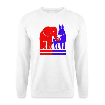 Elephant and Donkey USA - Sweat-shirt Unisexe - blanc - Devant