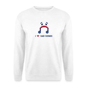 I love Sad Songs Pixel Art - Unisex Sweatshirt - white - Front