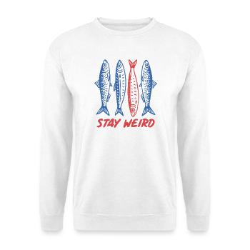 Sardinen bleiben seltsam - Unisex Pullover - Weiß - Vorne