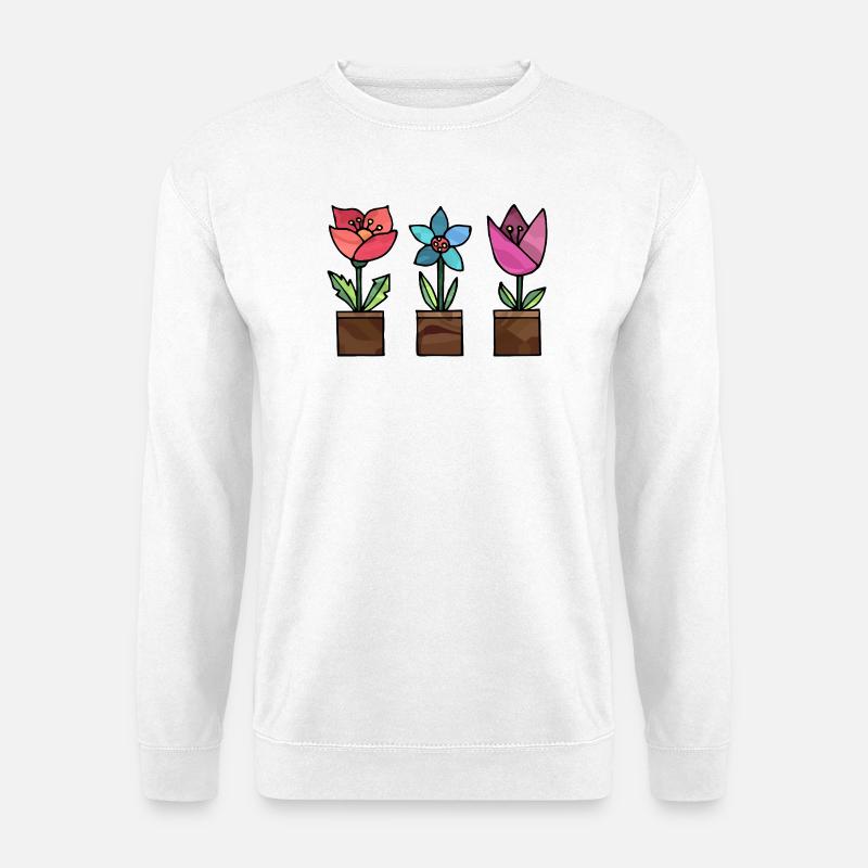 Blumen - Unisex Pullover - Weiß