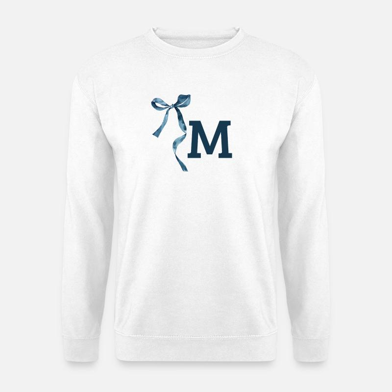 Monogramm m Geschenkidee - Unisex Pullover - Weiß