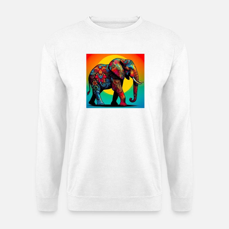 Elefant - Unisex Pullover - Weiß