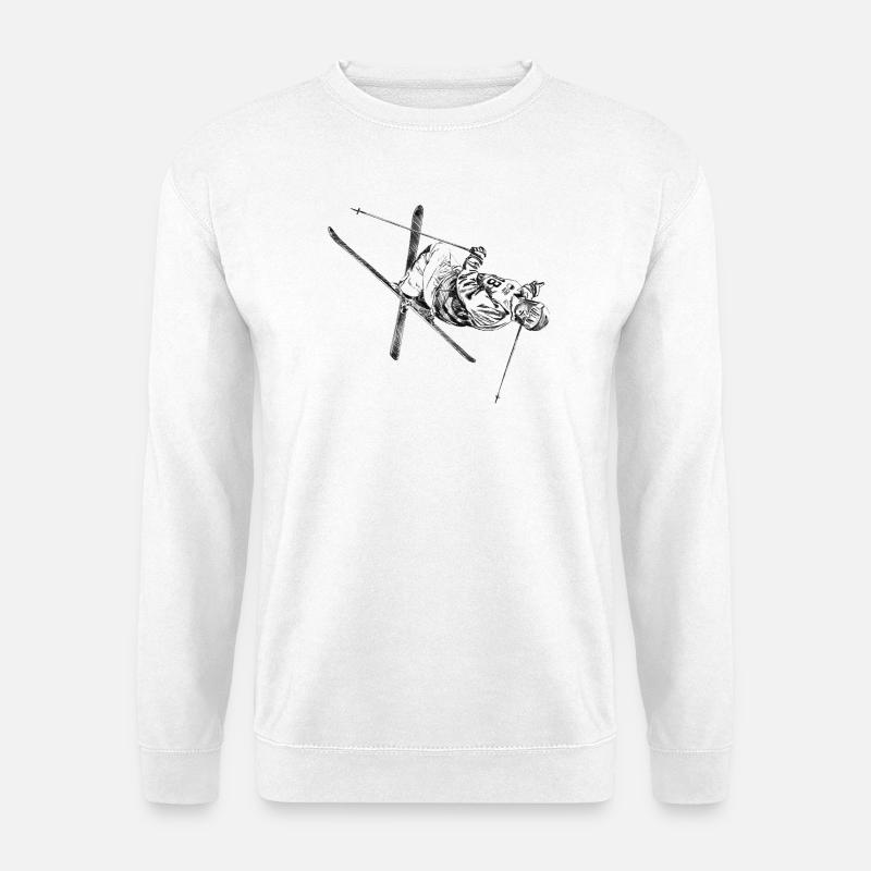 Mogul skiing - Unisex Pullover - Weiß