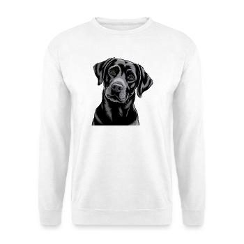 Black Labrador Portrait - Unisex Sweatshirt - white - Front