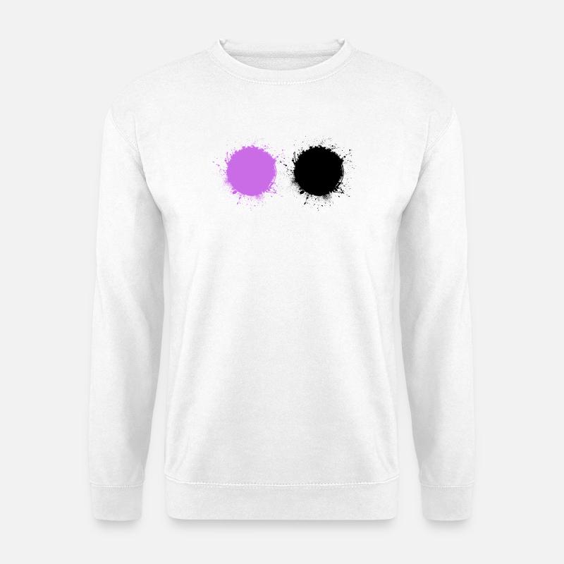 Lila Schwarz - Unisex Pullover - Weiß