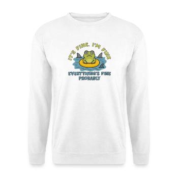 Humorous frog on swollen root - Unisex Sweatshirt - white - Front