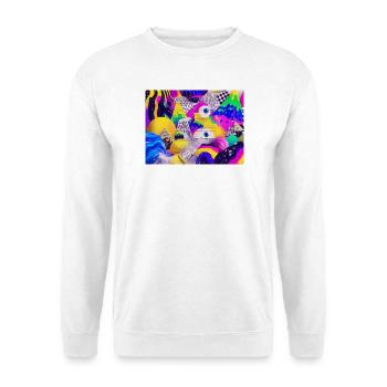 Illustration de géométrie psychédélique colorée - Sweat-shirt Unisexe - blanc - Devant