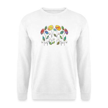 Fleur - Sweat-shirt Unisexe - blanc - Devant