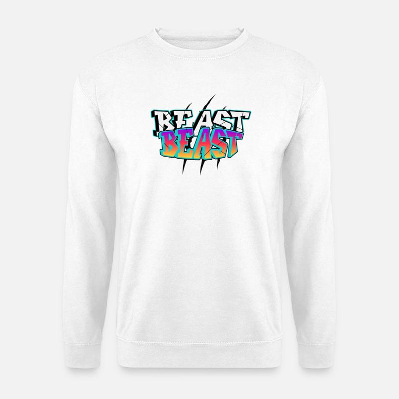 BEAST Graffiti-Design - Unisex Pullover - Weiß
