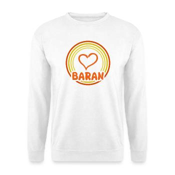 Geschenk für Baran - Unisex Pullover - Weiß - Vorne - Alina (178cm) & Michal (187cm)