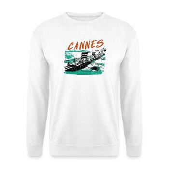 Cannes Côte d'Azur Illustration - Unisex Sweatshirt - white - Front