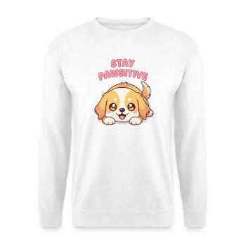 Stay Pawsitive - Golden Retriever Welpe - Unisex Pullover - Weiß - Vorne
