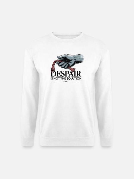Resilient Hand Holding Frayed Rope - Unisex Sweatshirt - white