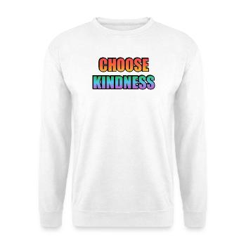 Gay Pride Rainbow Choose Kindness Typography   - Unisex Sweatshirt - white - Front