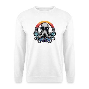 Octopus with sunglasses - Unisex Sweatshirt - white - Front